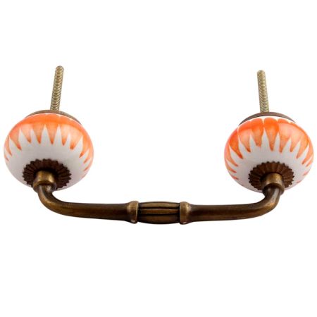 Amber Chakra Ceramic Bridge Handle